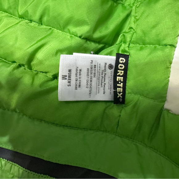 Patagonia Women’s Primo Down GORE-TEX Jacket White Green Lining Waterproof Ski M - Picture 10 of 10